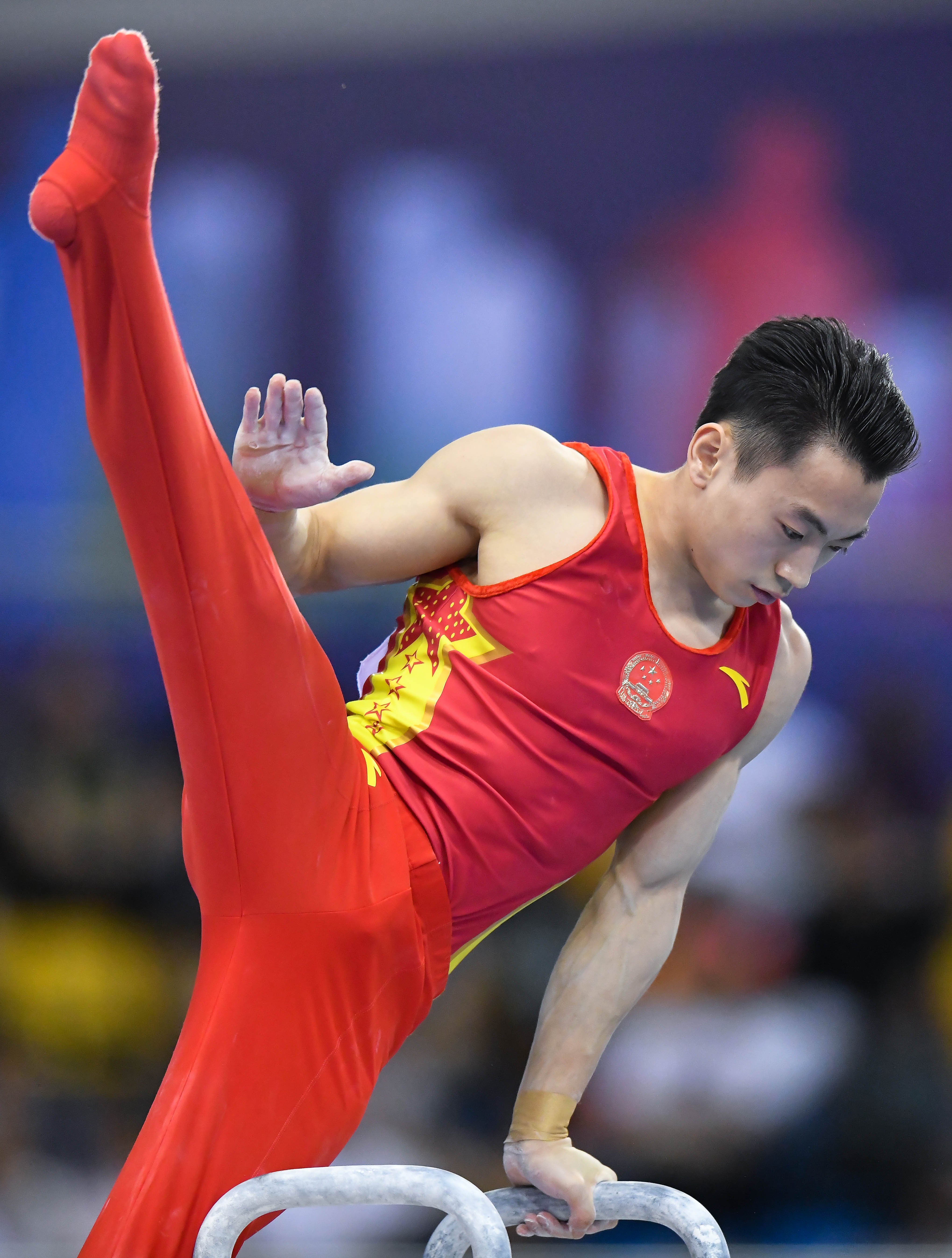 体操——世界杯卡塔尔站:邹敬园获得鞍马冠军(5)