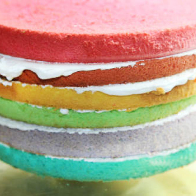 彩虹戚风蛋糕——人见人爱,花见花开