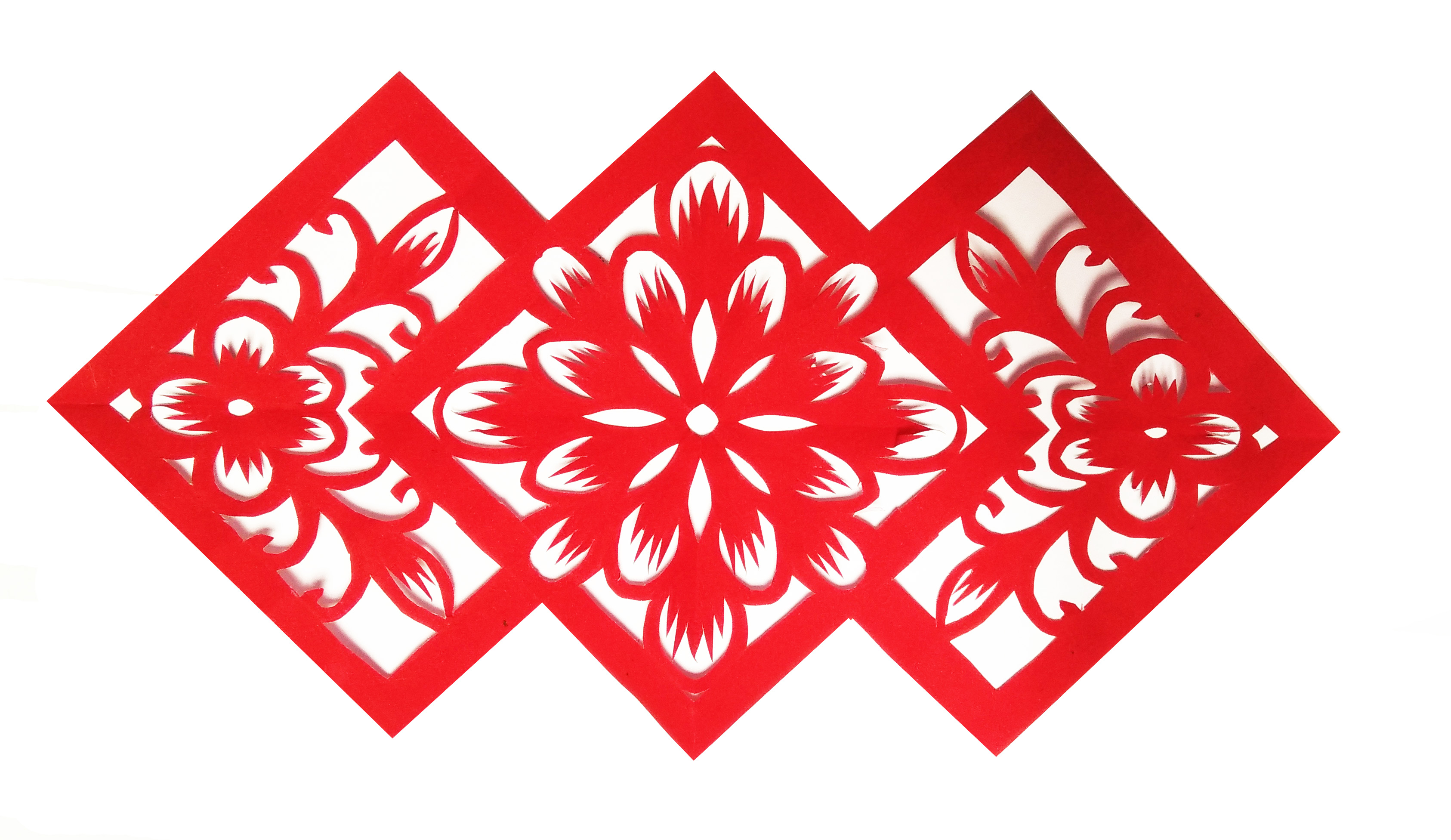 剪纸作品——那些年做过的方格系列剪纸,具体做法参考视频哦