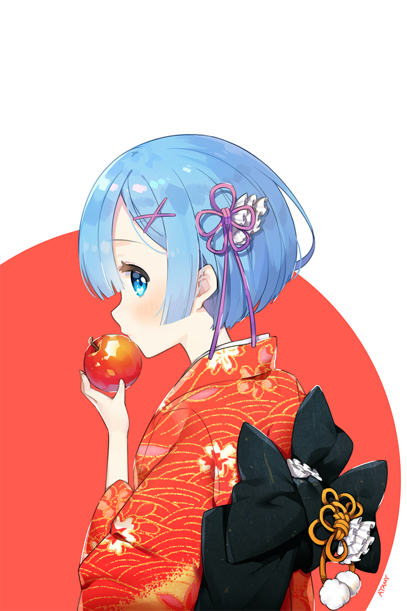 精选日漫《从零开始的休息时间》主角拉姆雷姆的高清插画壁纸