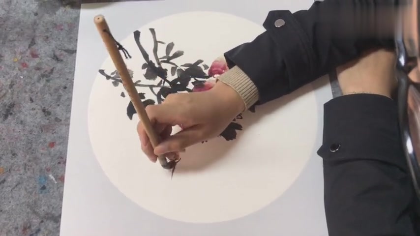 国画教程:写意石榴示范教程,笔法清晰简单易学