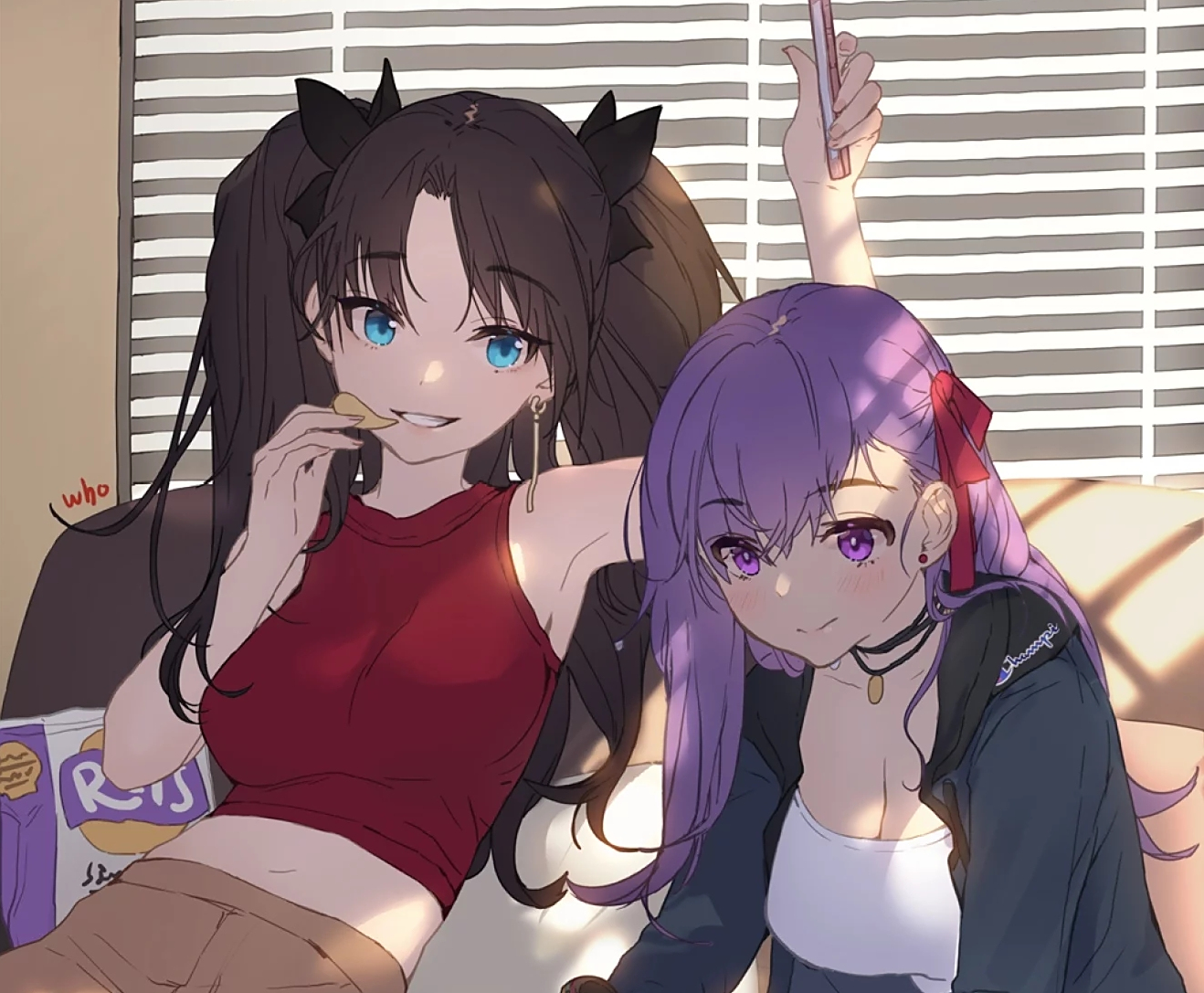 间桐樱壁纸7,远坂凛和间桐樱