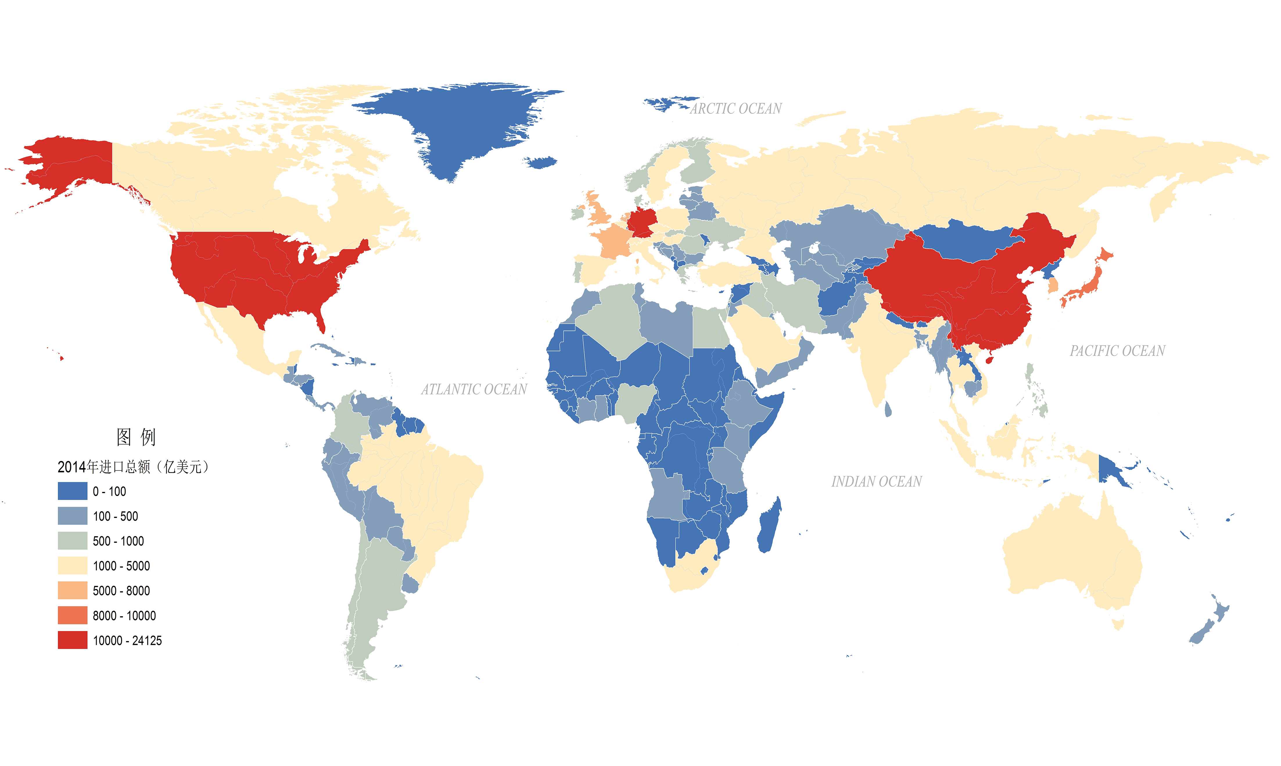 一图看清国际贸易格局,中美是龙头