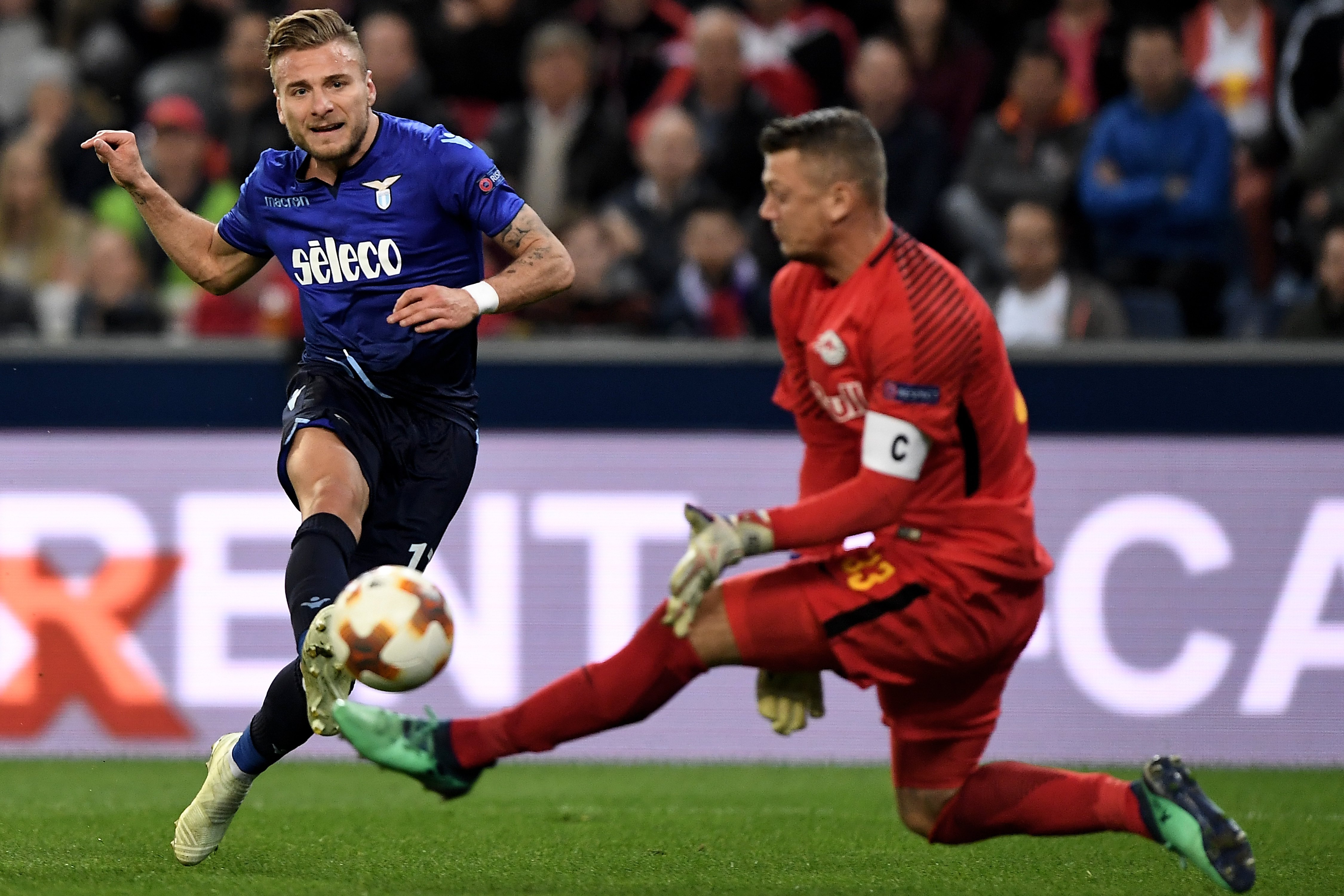 足球——欧罗巴联赛:萨尔茨堡晋级半决赛(18)