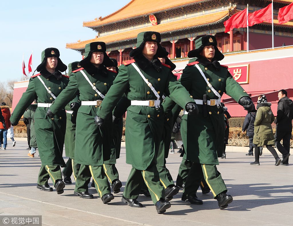 北京武警站岗图片图片