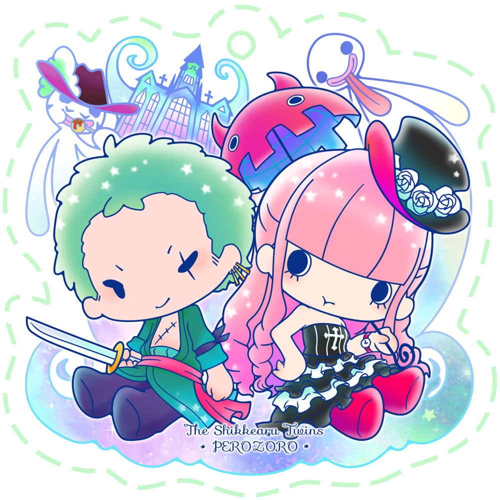 海贼王:q版佩罗娜索隆,满满cp感和溢出屏幕的萌