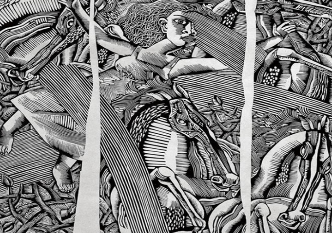 黑白木刻的常见病,主要是刀法或黑白处理两个方面