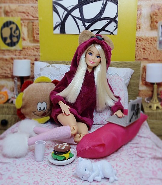 芭比娃娃的卡通睡衣写真,每一件都好喜欢!