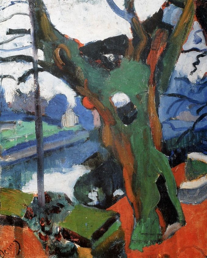 法国艺术家德兰,他的画纵情表现色彩,是野兽主义画家的重要人物