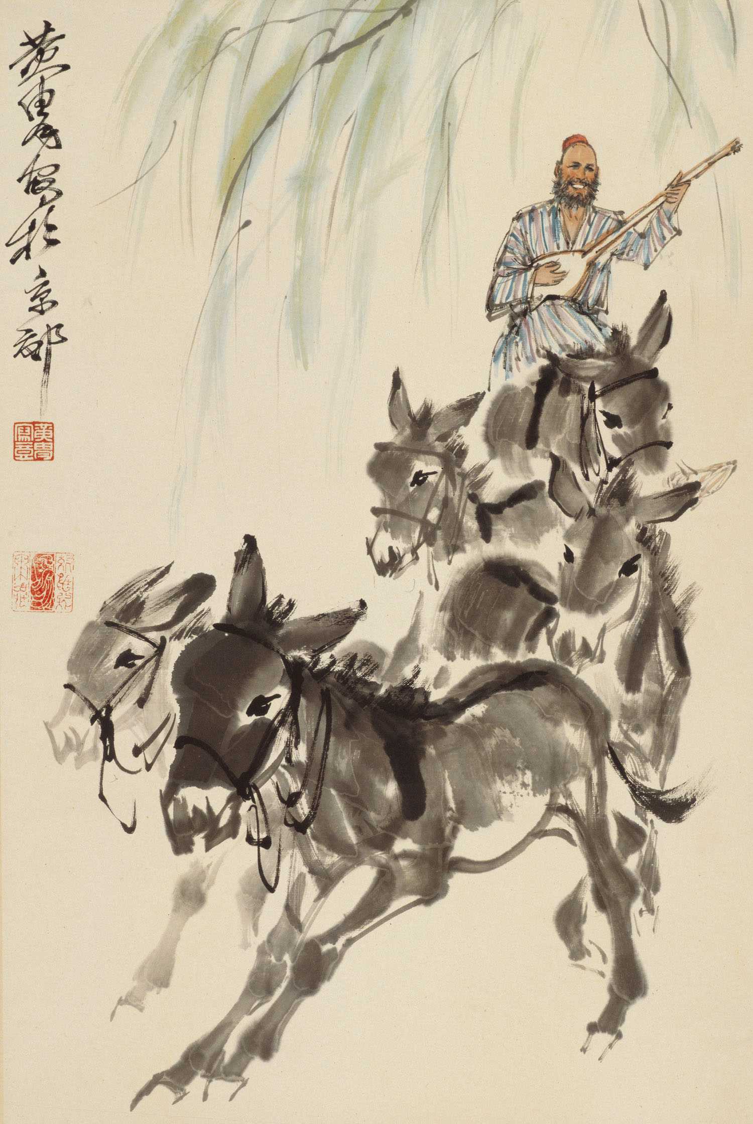 黄胄,与齐白石黄宾虹等人齐名,被誉为中国现代十大名画家之一,黄胄的