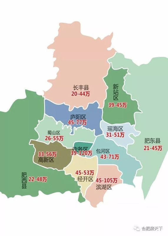 合肥买房首付地图20万-120万首付50万以下楼盘曝光