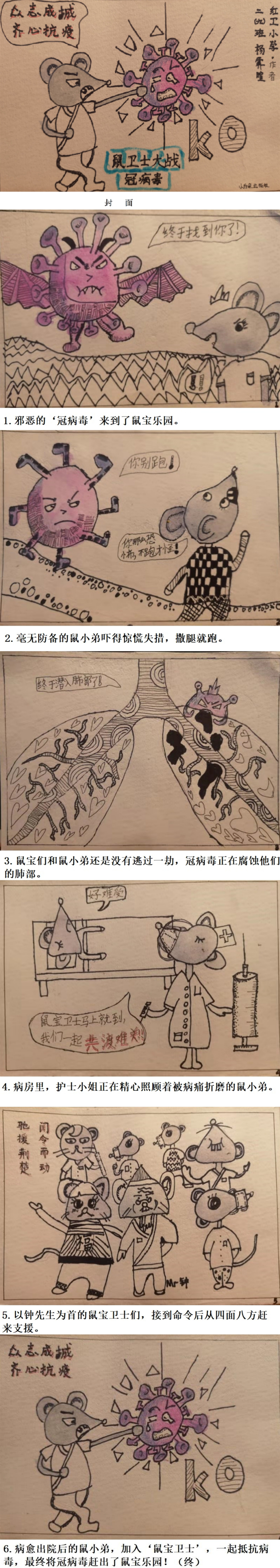 "健康向上·战疫有我"参赛作品展示|杨霁暄 连环画绘本故事《鼠宝
