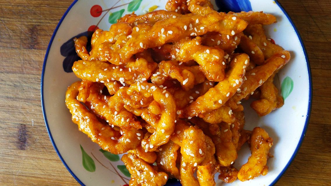 糖醋鸡脯肉,酸甜可口,做法简单