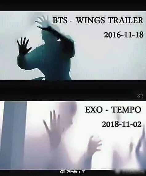 防弹少年团粉丝指责exo抄袭,网友:bts抄袭的还少吗?