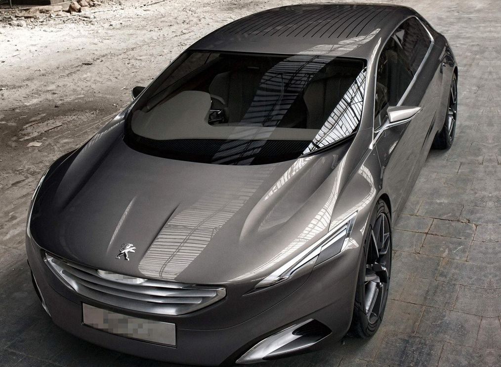 被拉长的流畅曲线,科技感十足的设计,标致 hx1 concept