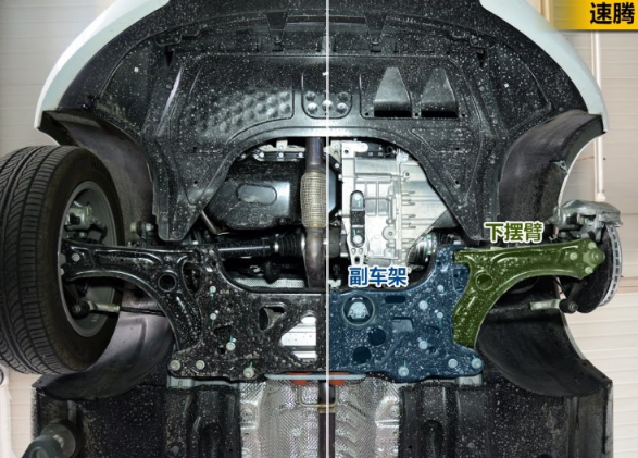 合资紧凑级车型的较量,拆开速腾和福克斯的底盘,侧重点不一样