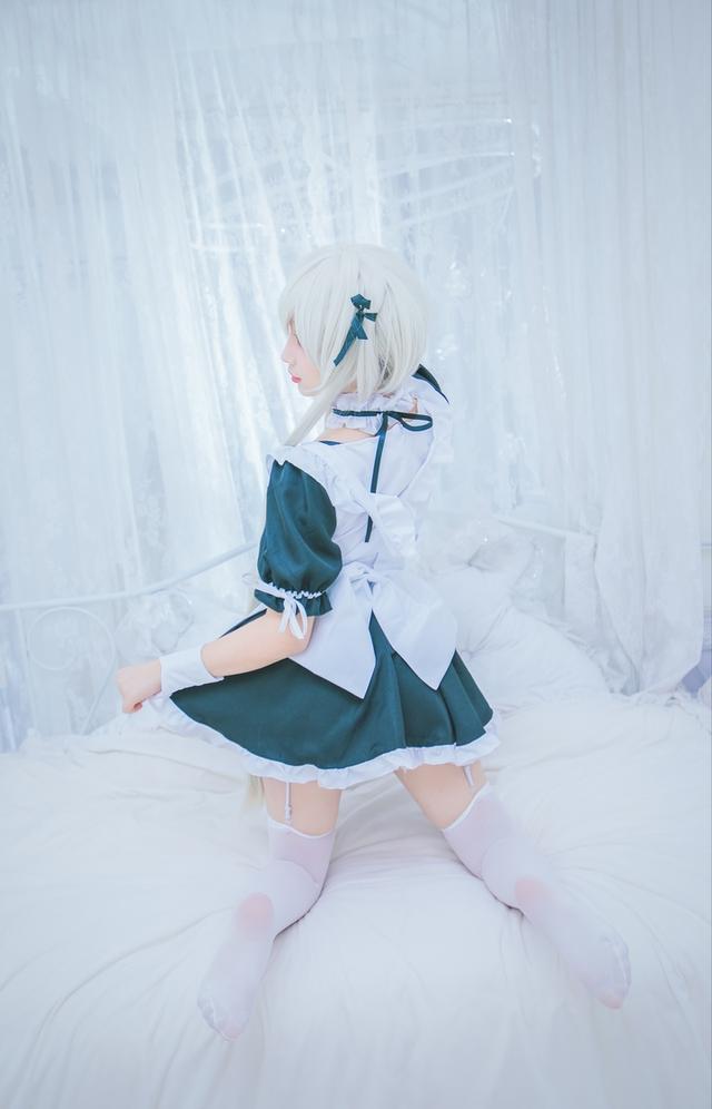 缘之空 穹妹cosplay 女仆装白丝萌妹