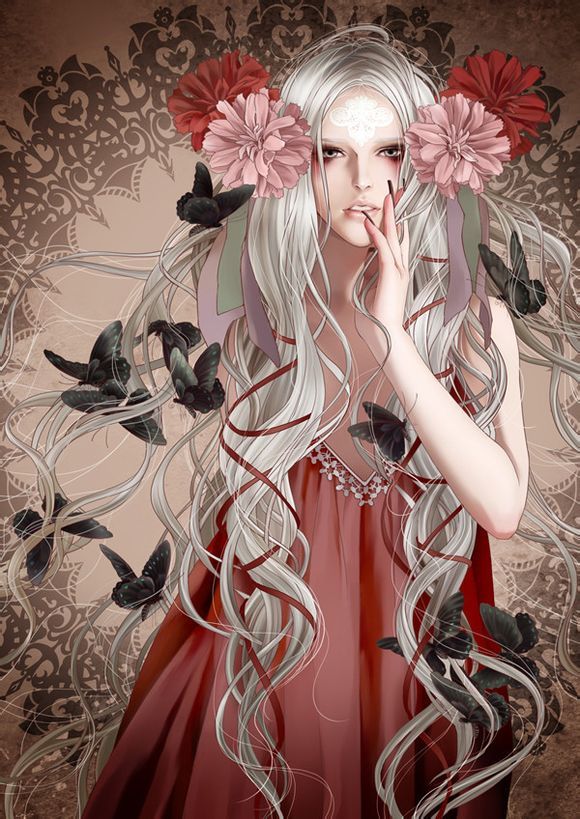 人物绘画,张小白的画总是风格诡异,但自带好感