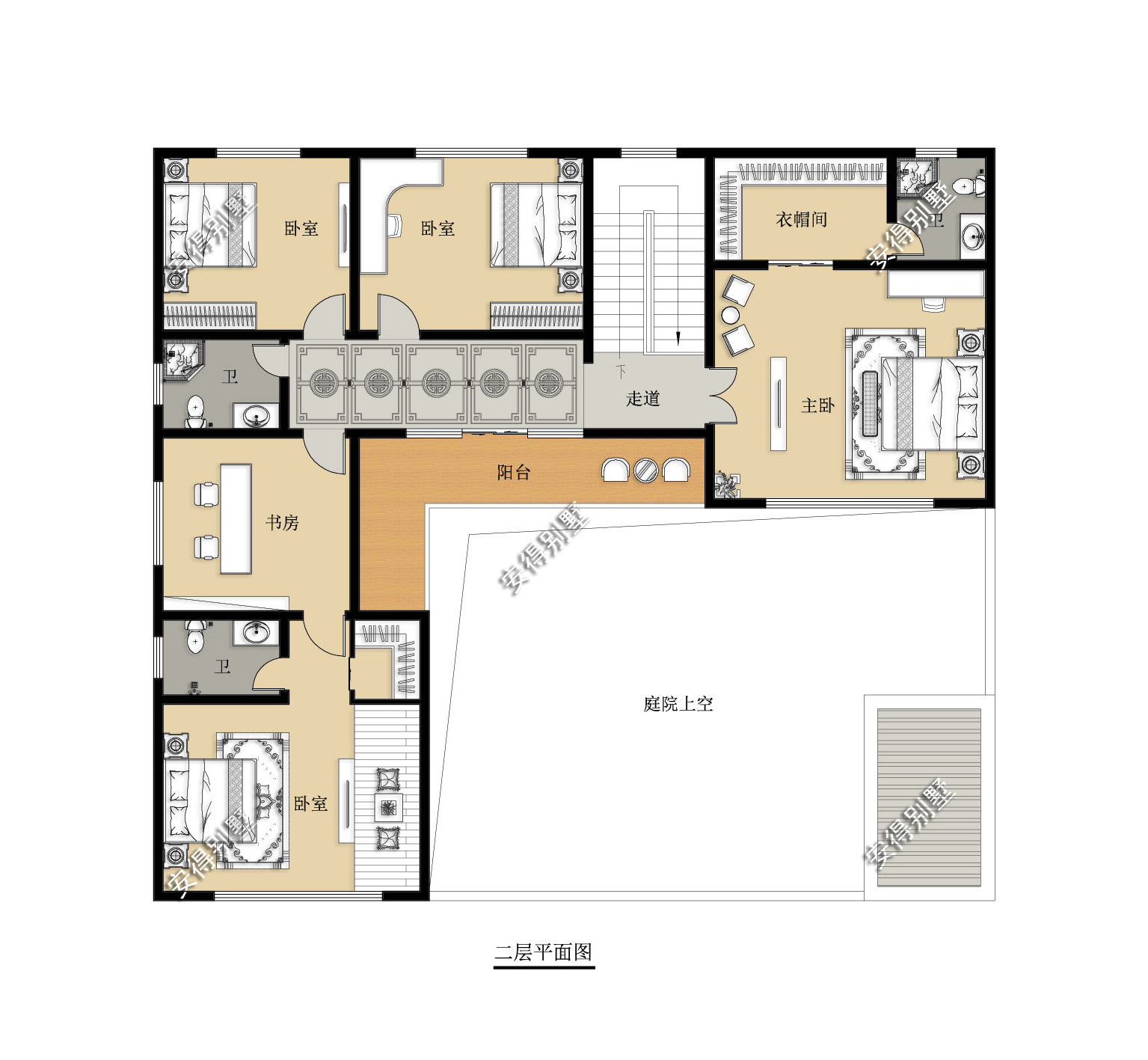 不建三合院四合院,那就建一栋古色古香的庭院别墅,农村建房典范