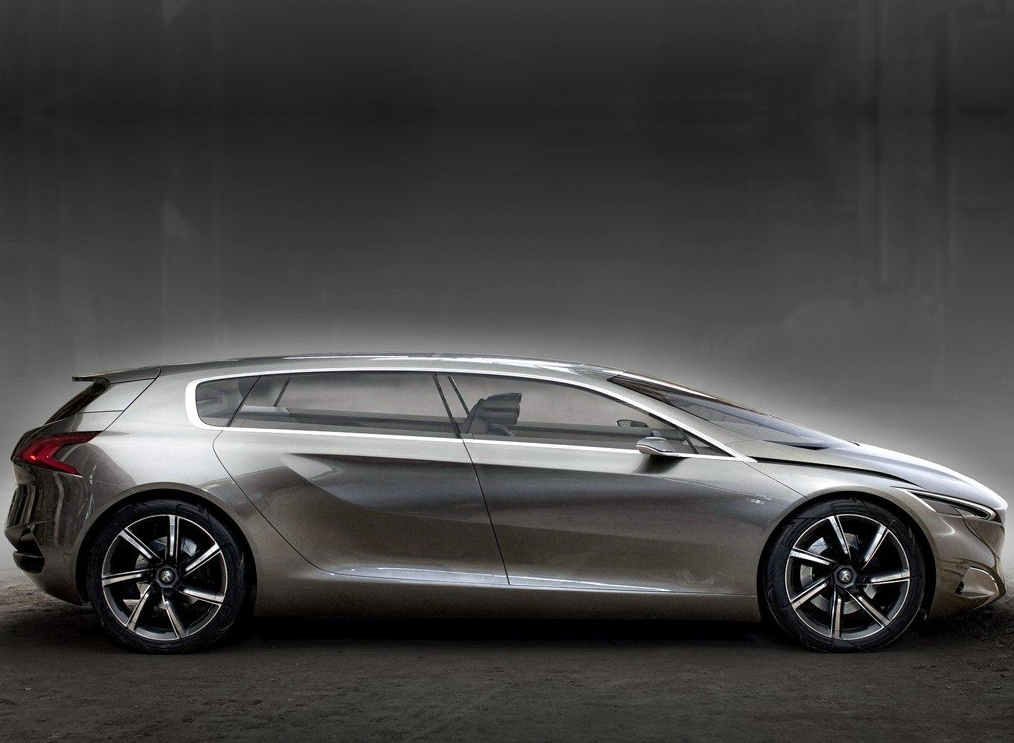 被拉长的流畅曲线,科技感十足的设计,标致 hx1 concept