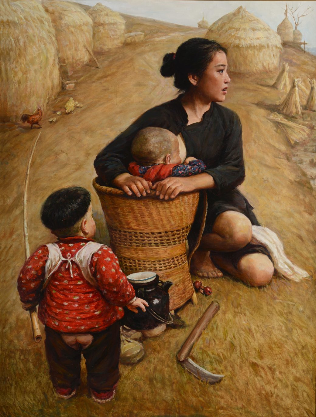 旅美画家李自健《乡土》系列油画欣赏