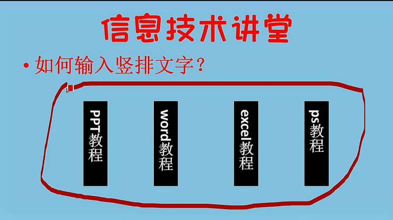 ppt怎样打竖排文字?方法很简单,一看就懂