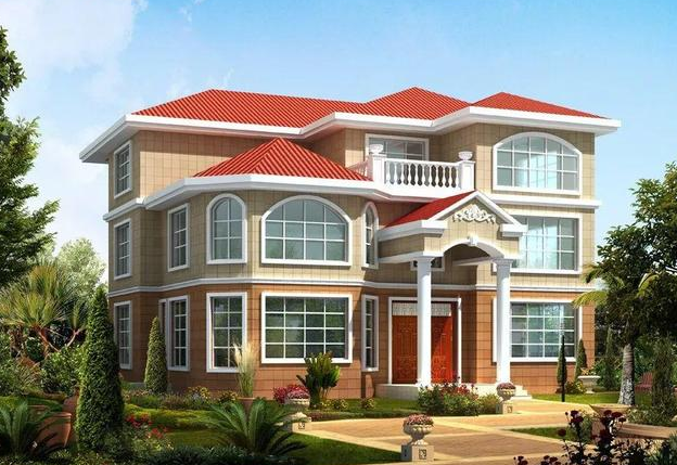 两款带阳光房的农村自建房,别墅的外观,豪宅的效果很大气