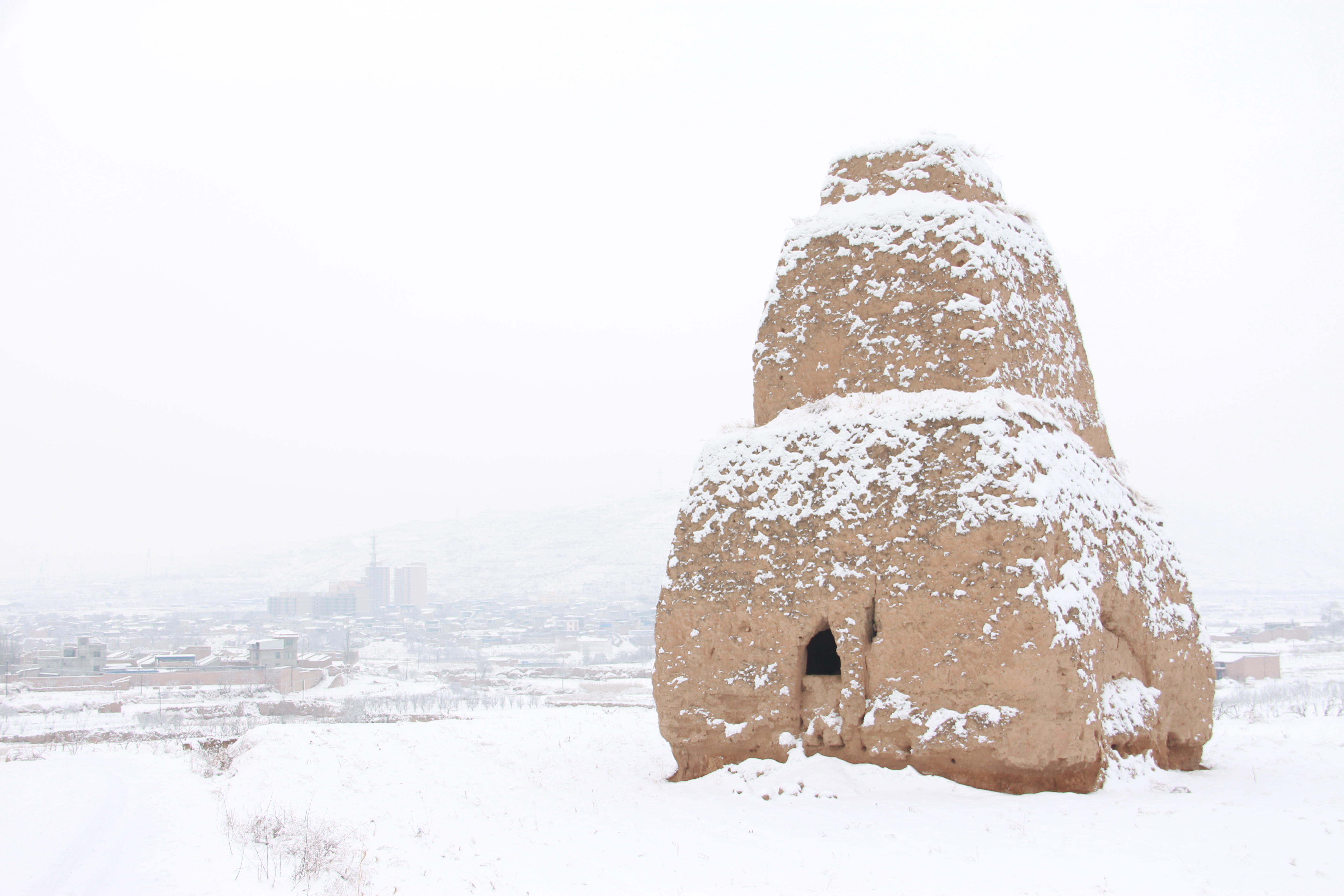 甘肃农村雪景图片图片