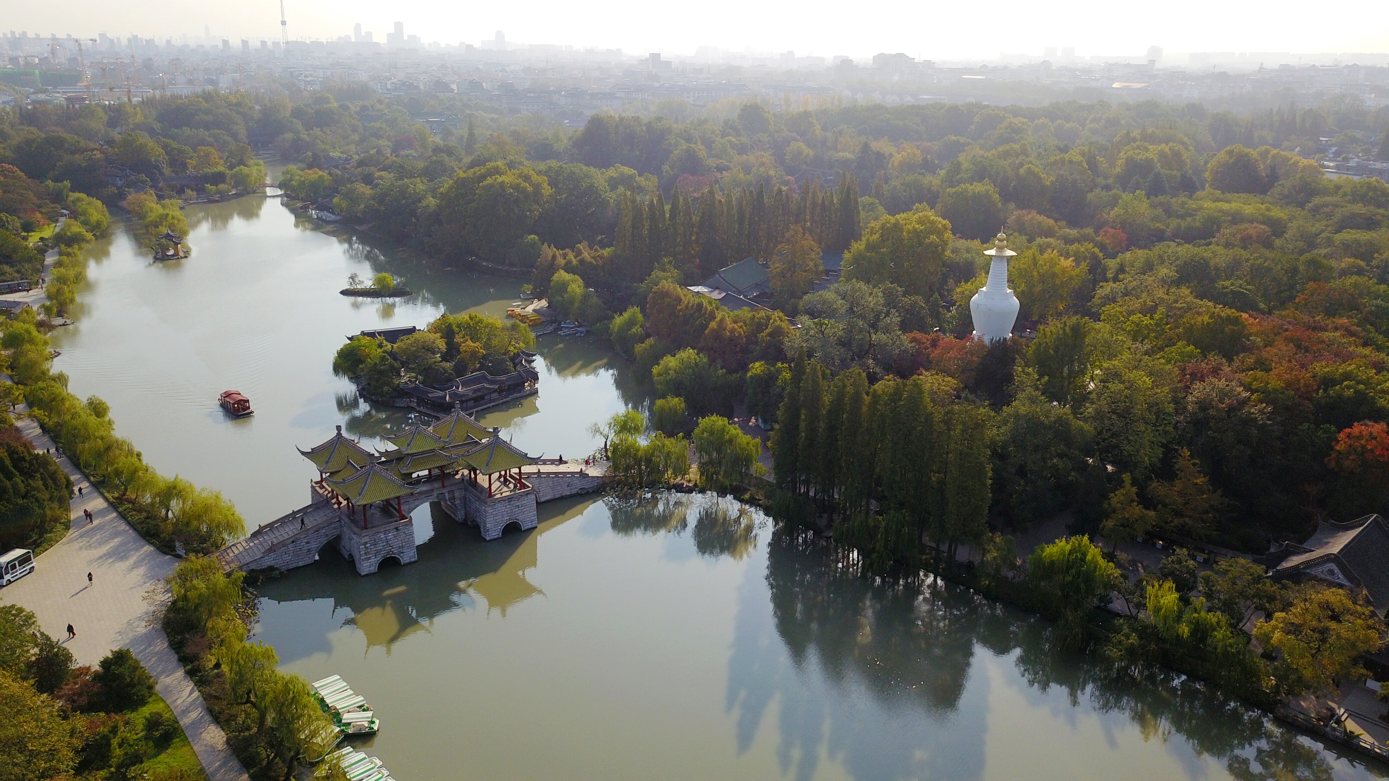 扬州瘦西湖风景区疫情图片