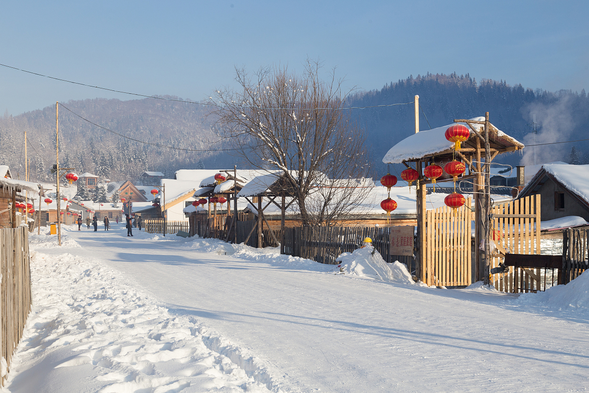 乡村小雪纷纷图片图片