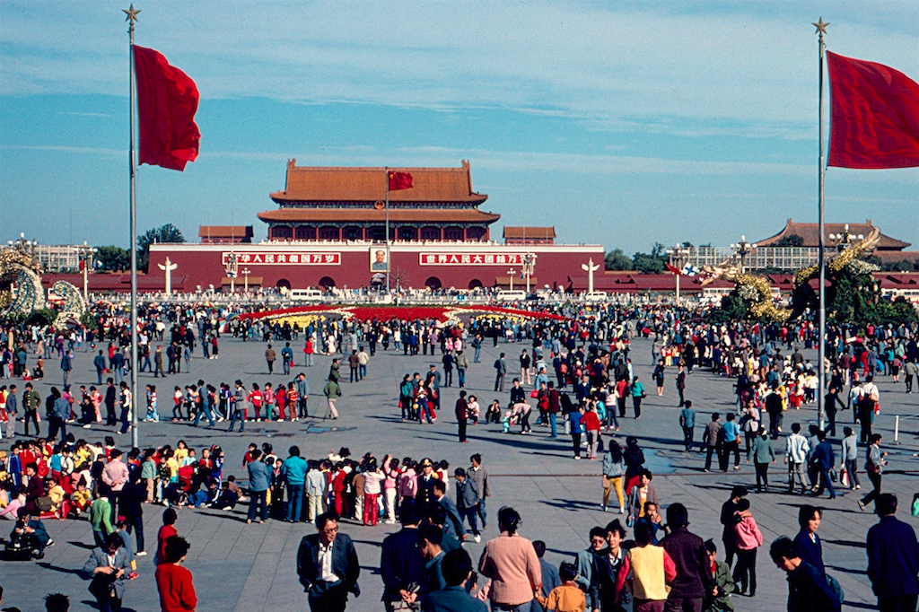 北京街拍1988年,城市的中心区域