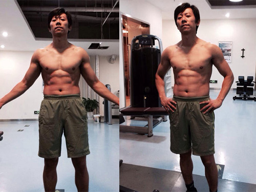 43岁影帝夏雨一身肌肉,腹肌明显,你觉得他身材如何?