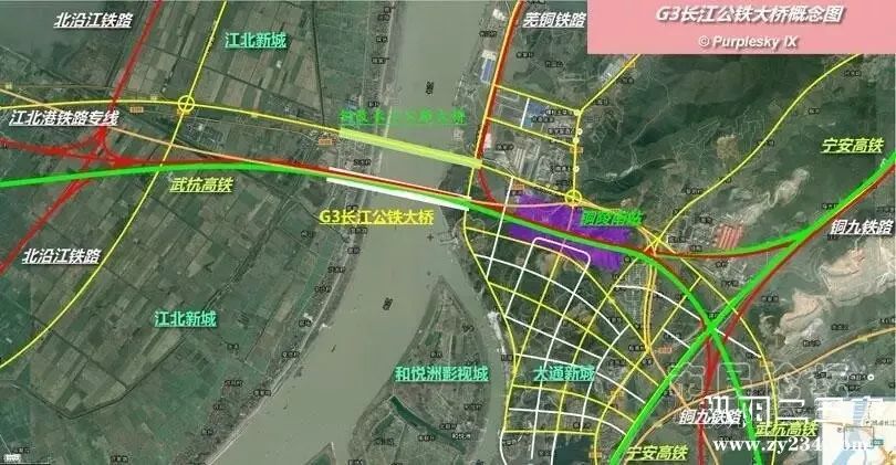 铜陵长江二桥路线图图片