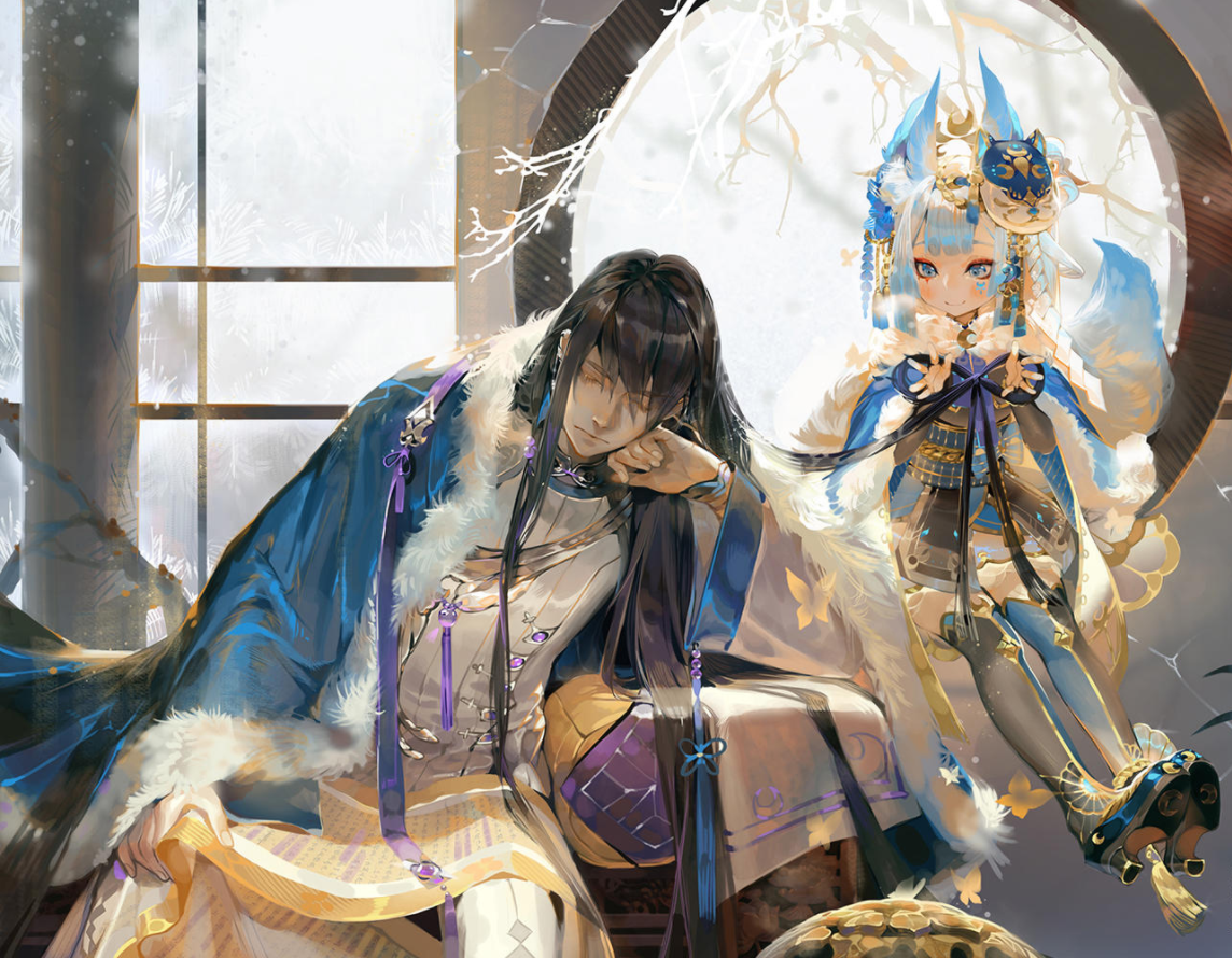 这组画风华丽,人物造型唯美的插画是来自于越南的插画师akizero1510的