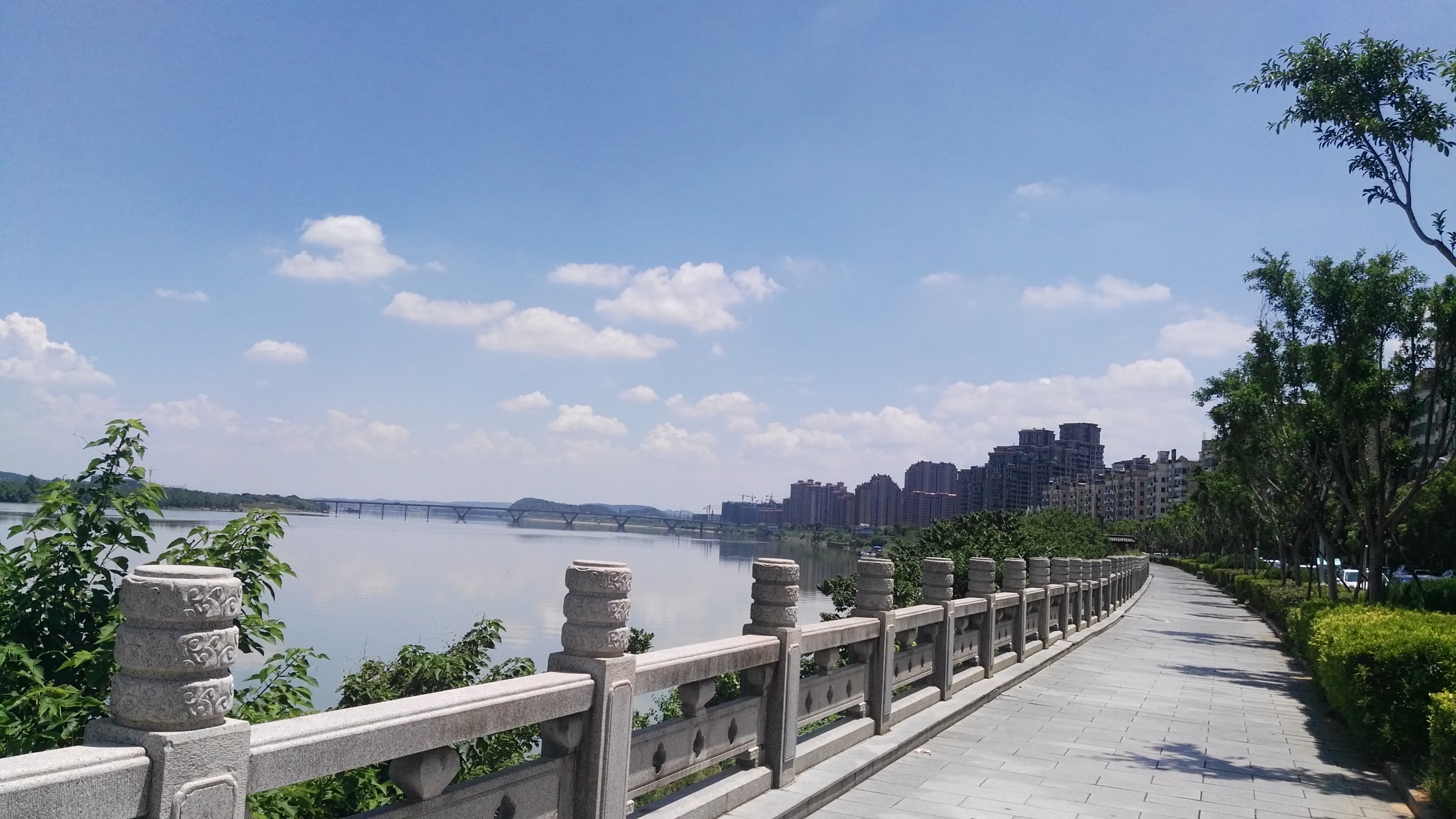 沿着江边走,迎面吹来阵阵凉爽的江风,此情此景,人的心情是舒畅的.