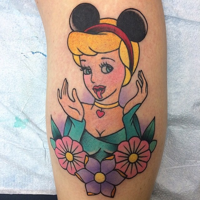 迪士尼公主华丽刺青特辑,白雪公主变身森林系女孩