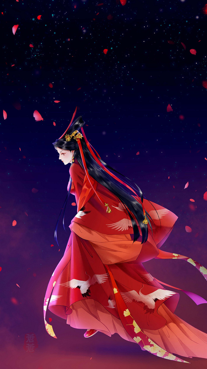 唯美古风壁纸:从别以后,几回梦缥缈,执手若无,泪溅花上