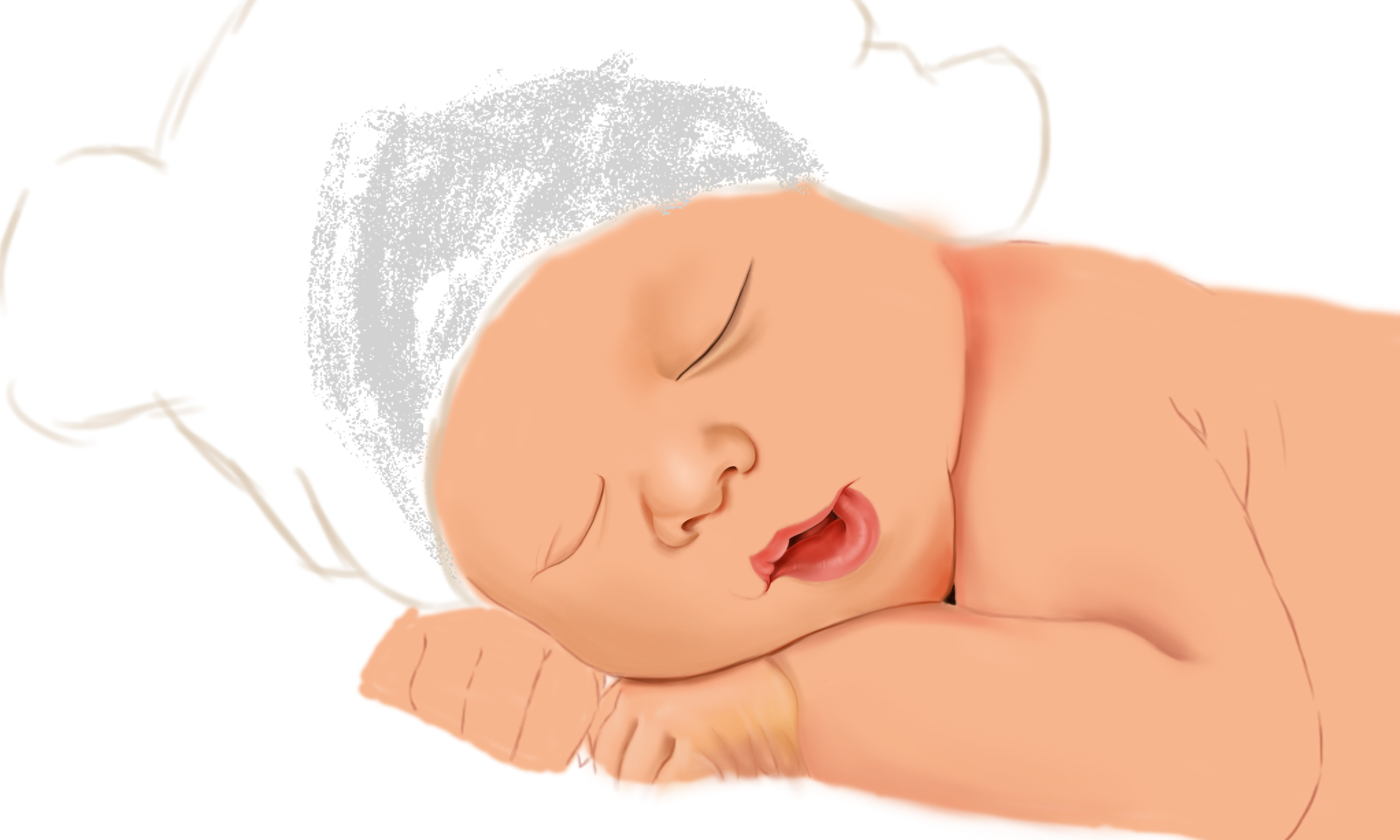 好可爱的宝宝呦! 原来是手绘不是照片啊, 还有手绘全过程哦.