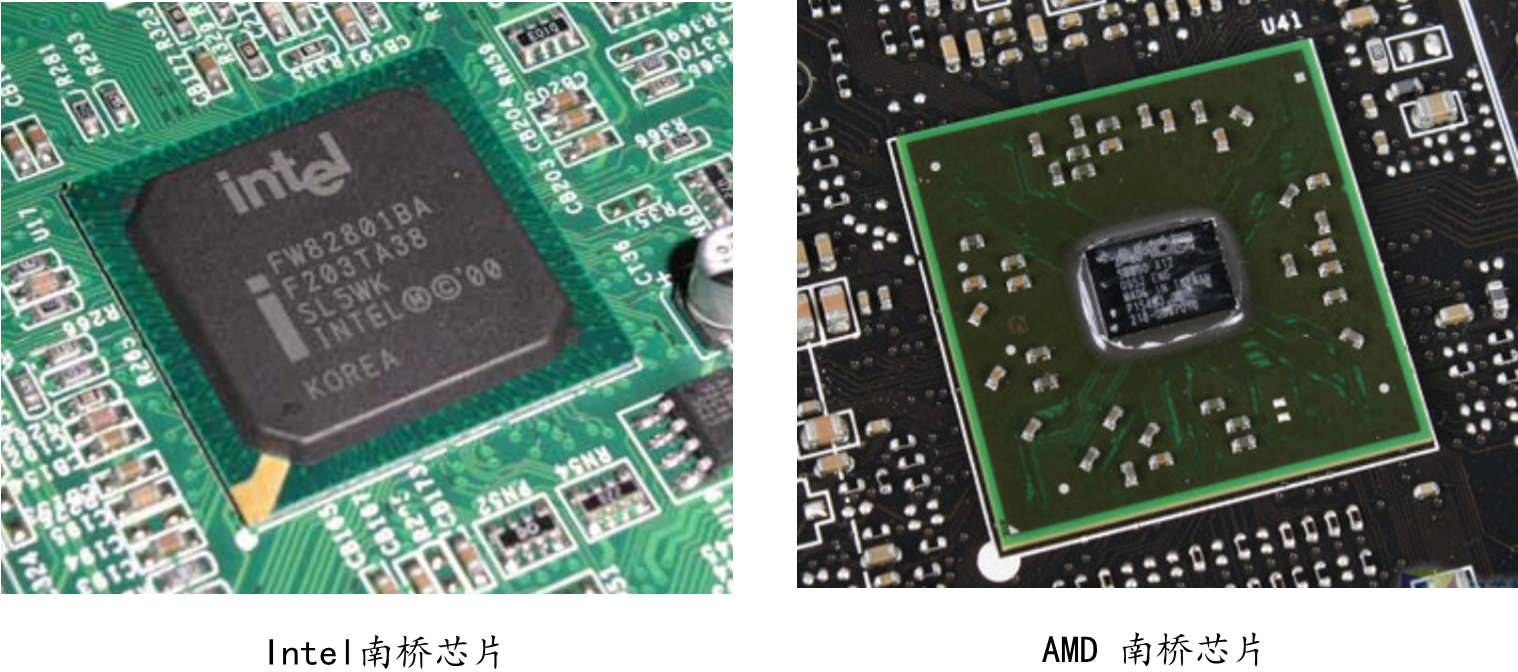 管理部分高速設備,如顯卡和內存,並通過總線連接南橋芯片與cpu,主板中