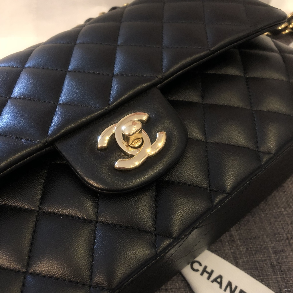 正品開箱chanel classic flap bag香奈兒經典款包包尺寸以及實拍