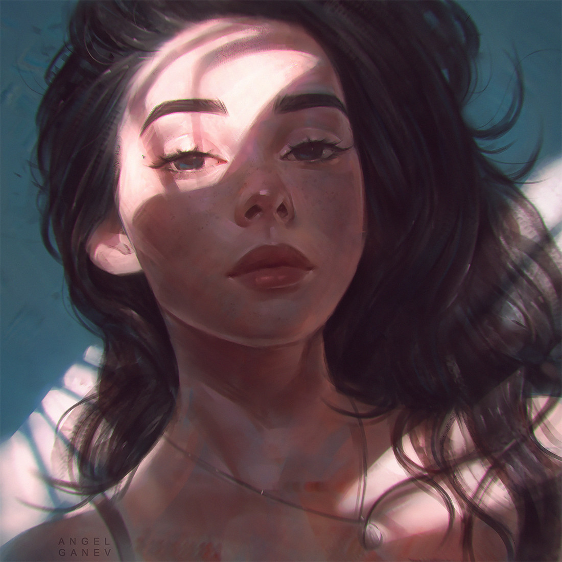 画风唯美写实的一组人物插画作品欣赏