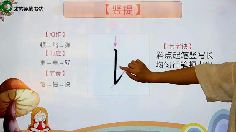 硬笔书法“竖提”讲解,看似简单,想写好没那么容易!,教育,兴趣学习,好看视频