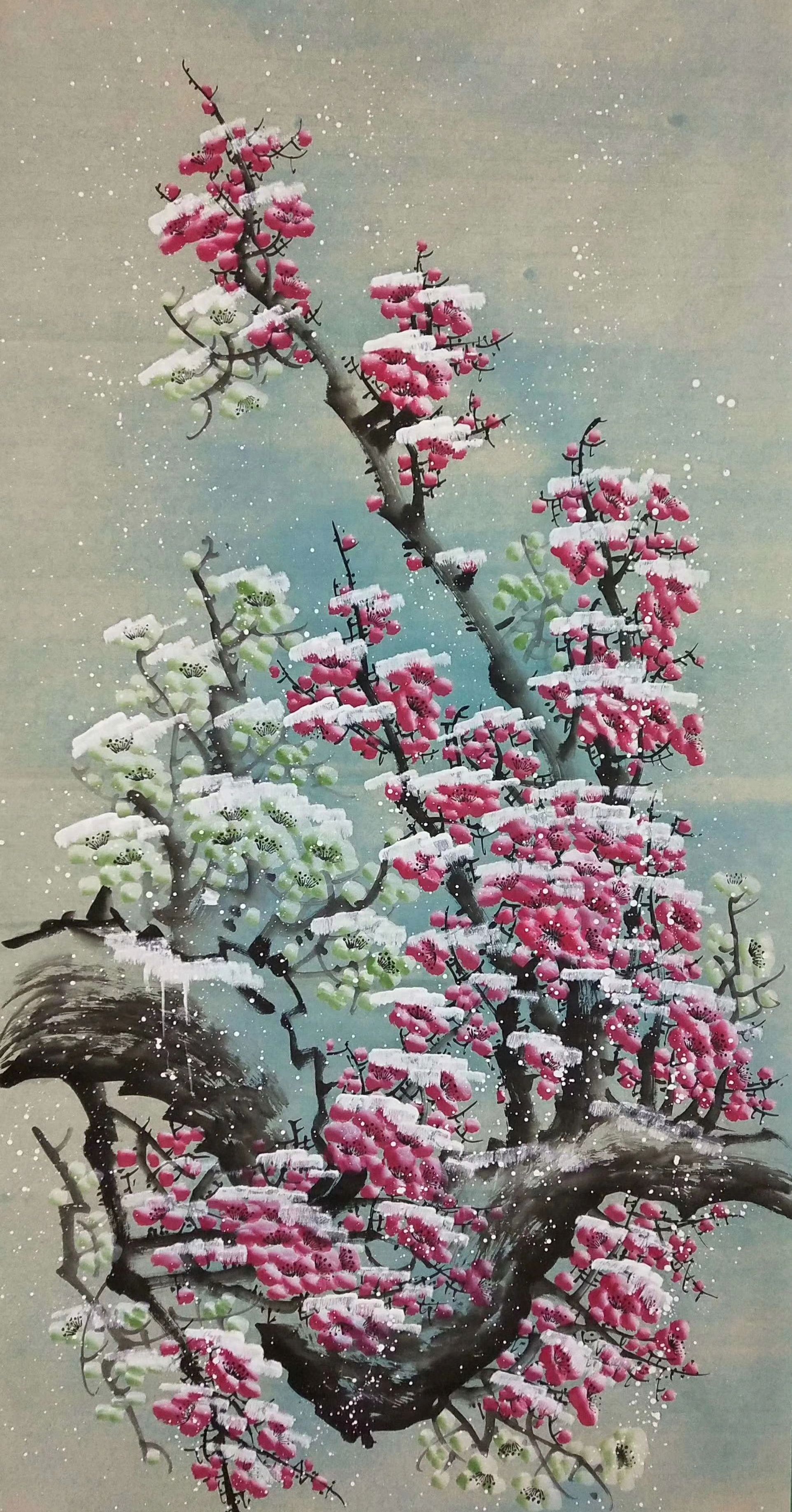 《冰雪寒梅图》梅花香自苦寒来