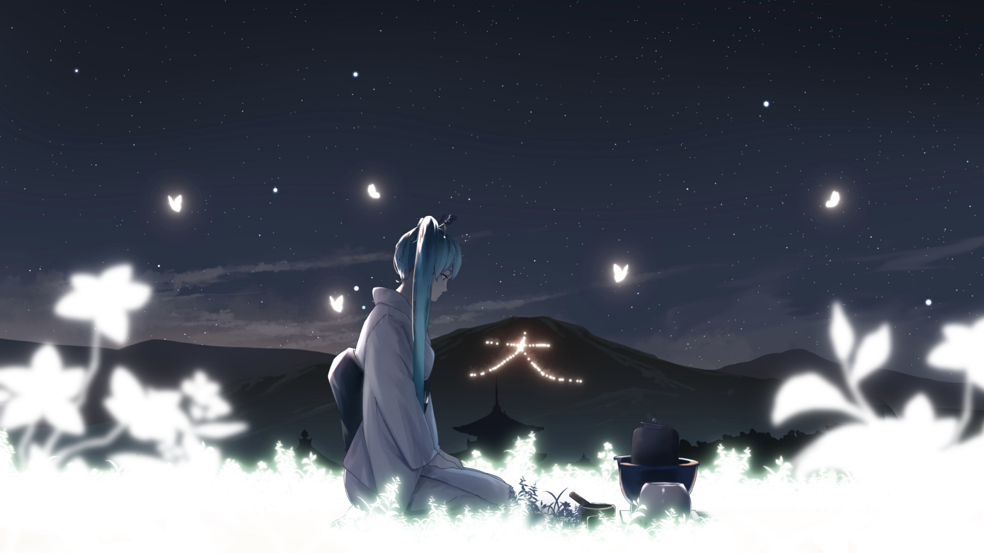 精选日本二次元虚拟偶像"初音未来"的高清插画壁纸,值得收藏