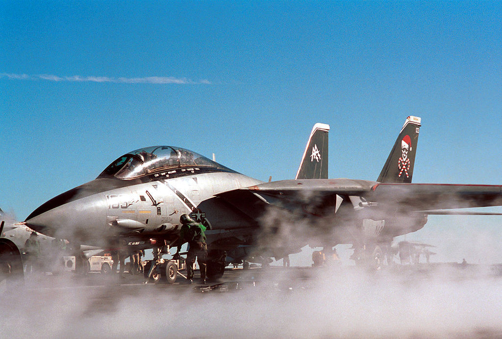 f-14雄猫战斗机翱翔海空的靓照,军迷心中最美丽的舰载机