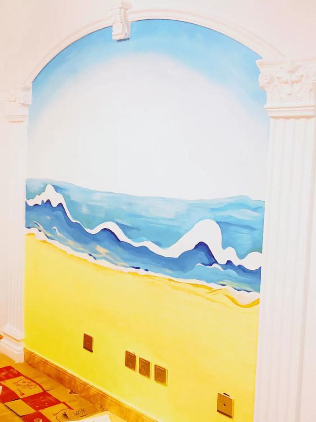 墙绘涂鸦～最清新自由的地中海风格背景墙手绘