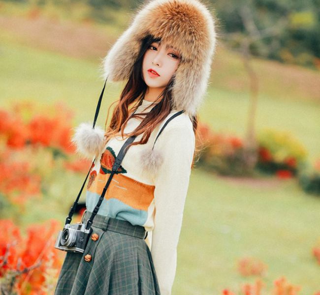 肤如凝脂肌如雪的冬日美女,清纯文艺,知性优雅充满魅力