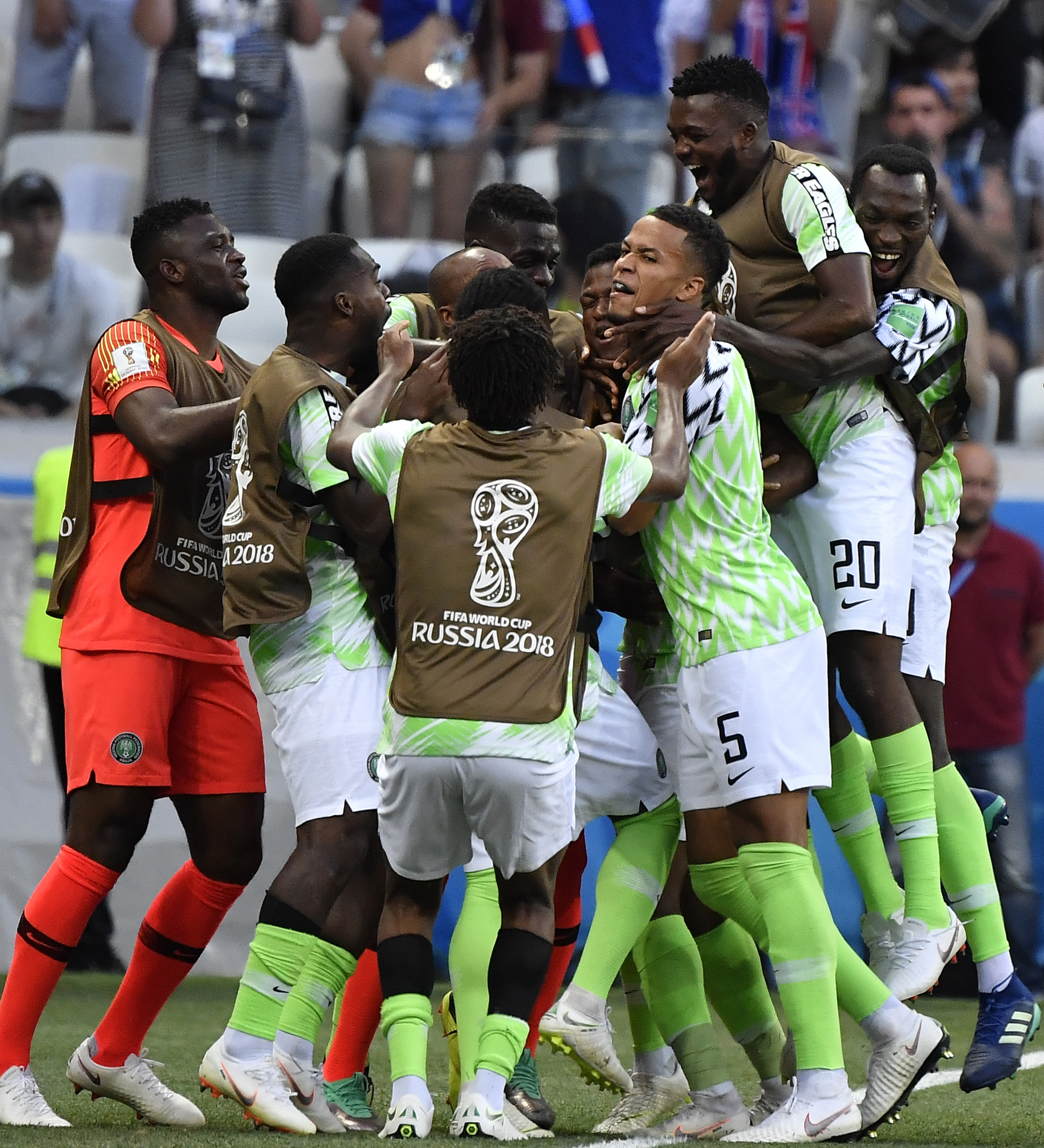 足球——d组:尼日利亚队穆萨破门(11)