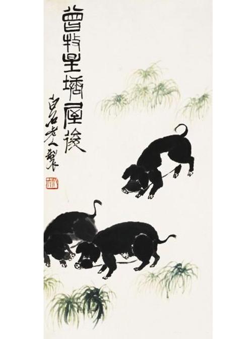 属猪的齐白石画猪与众不同,他留下的5张猪画有何深意呢?