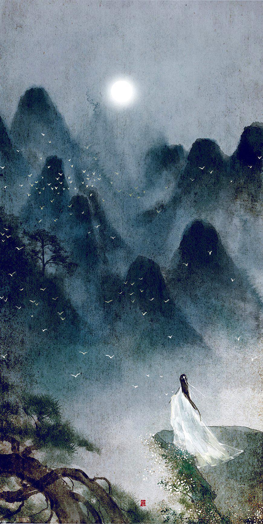 唯美古风壁纸 | 纵使晴明无雨色,入云深处亦沾衣